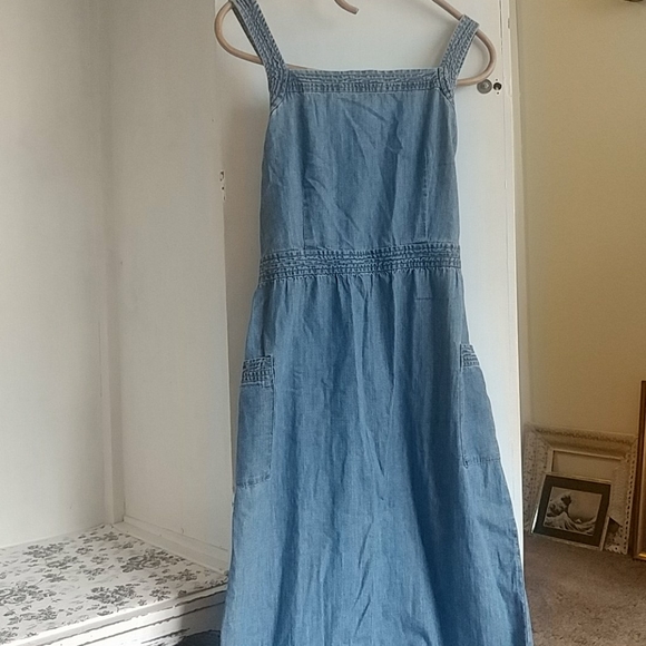 madewell denim apron dress